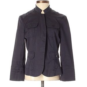 BCBGMAXAZRIA Classic Versatile Navy Blue Cotton Jacket Size Small
